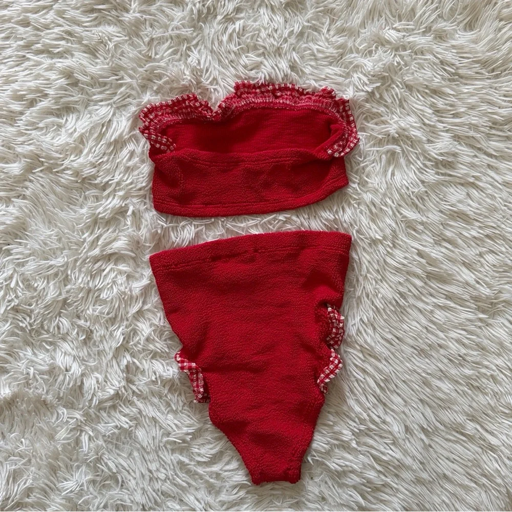 New Hunza G Red Peggy Swimwear Set